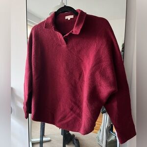 Demylee burgundy dolman sleeve cashmere sweater